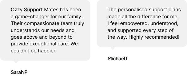 ndis participant about ozzy support